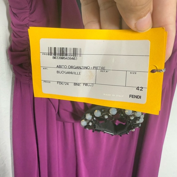 NWT Fendi Square Neck Dress Size US 6 - Picture 7 of 12